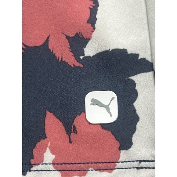 Puma Skort Medium Athletic Floral Navy Pink White M Golf Tennis Pickleball - Picture 4 of 12